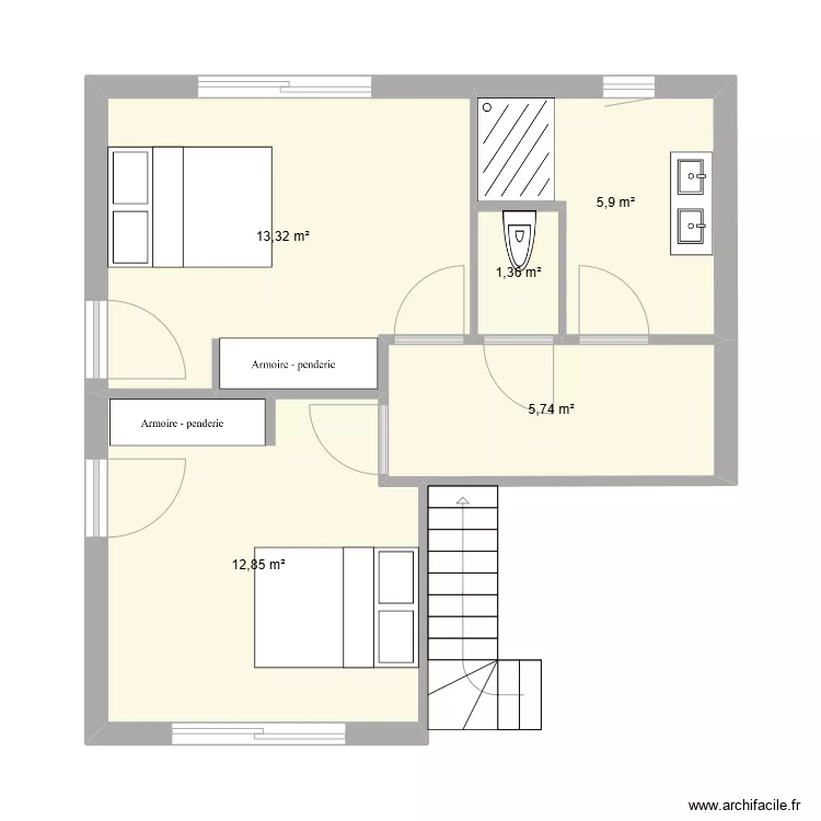 chmbre ulysse. Plan de 