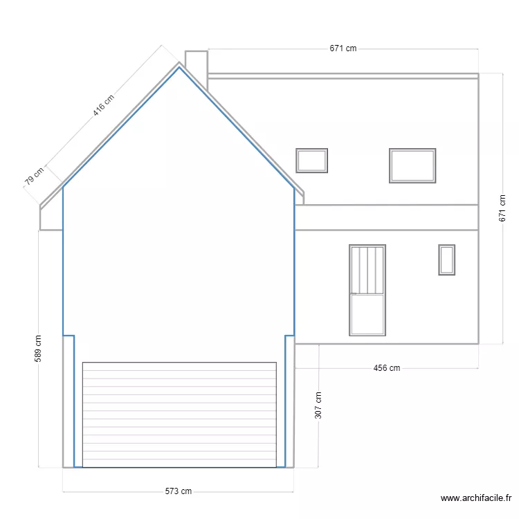 METEREAU - Façade Est - Avant. Plan de METEREAU - Façade Est - Avant. Plan de