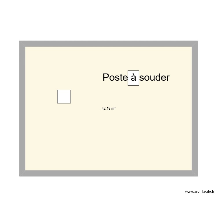 Screen. Plan de 1 pièce et 42 m2