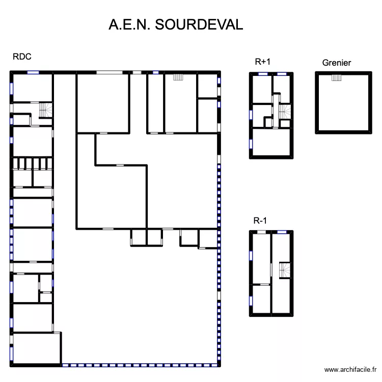 AEN SOURDEVAL. Plan de 
