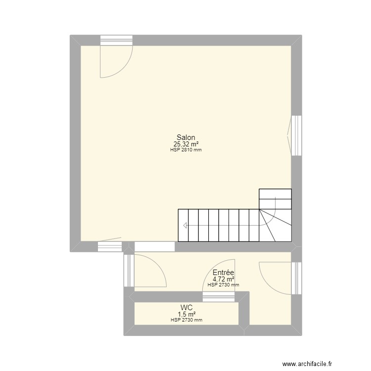 ORIOL. Plan de 3 pièces et 32 m2