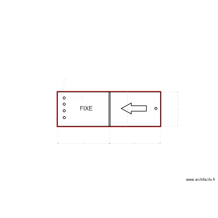 PLEXI PASSE PLAT VAISE. Plan de 1 pièce et 1 m2