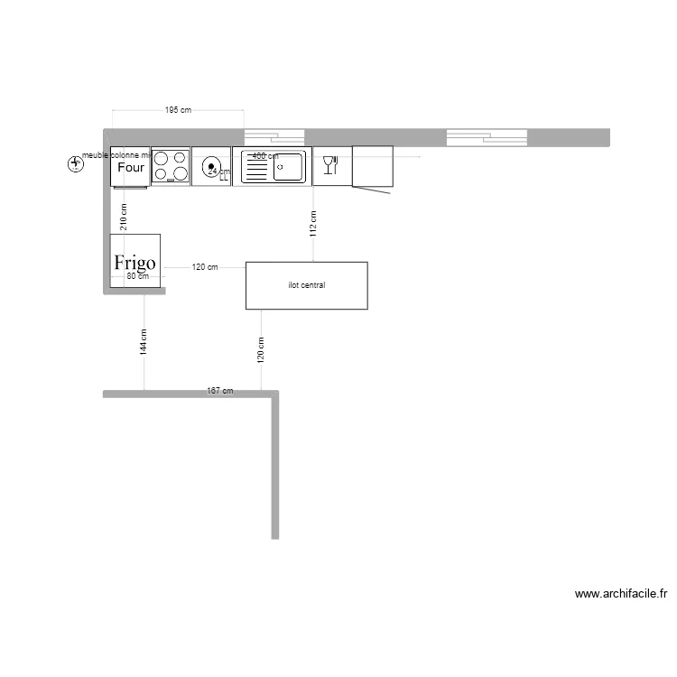 Cuisine Guagliola B version Isabelle. Plan de 