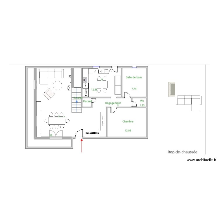 Rdc. Plan de 0 pièce et 0 m2