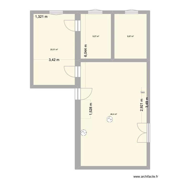 VENCE. Plan de 4  et 86 m²