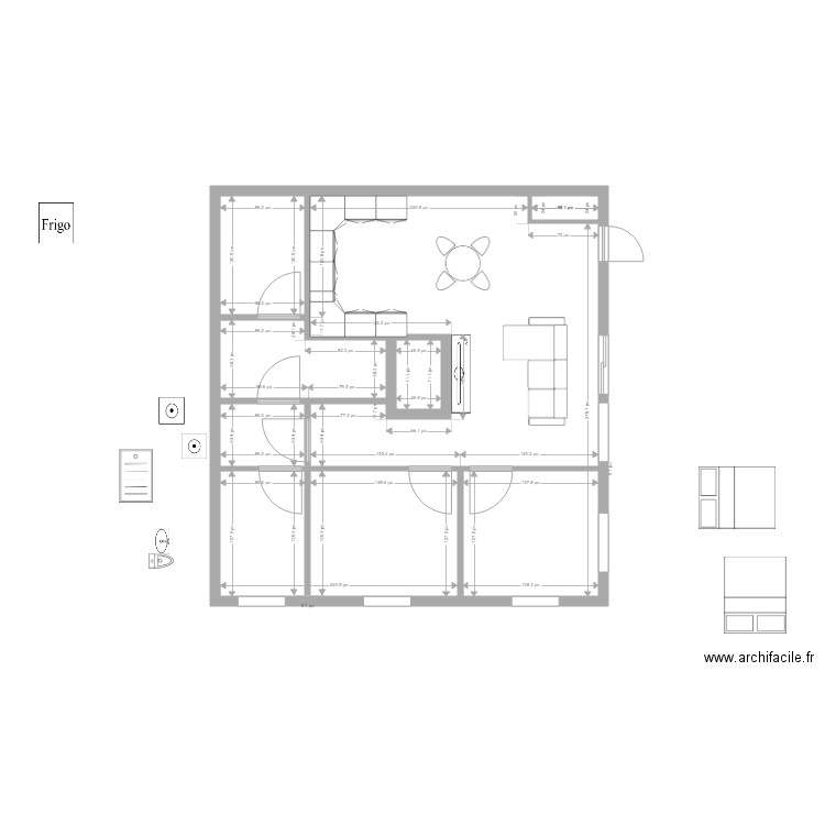 JP SS 3. Plan de 7 pièces et 95 m2