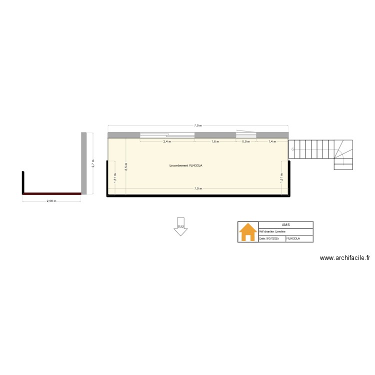 PERGOLA Ailhon. Plan de 0 pièce et 0 m2