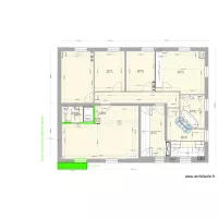 av plan 2, rez sup avec nouveau mur