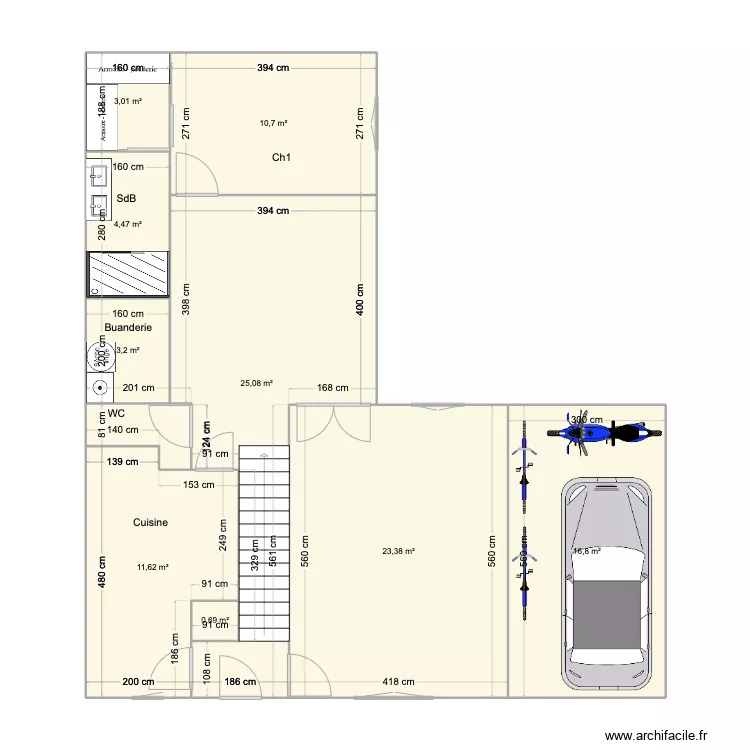 maison Florian RDC FUTUR. Plan de 