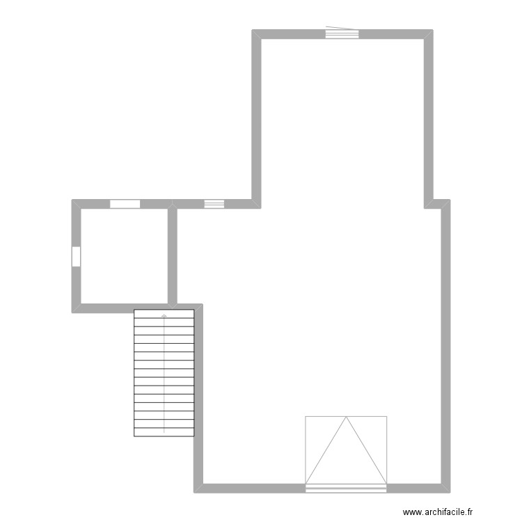 DESFORGES. Plan de 2 pièces et 91 m2