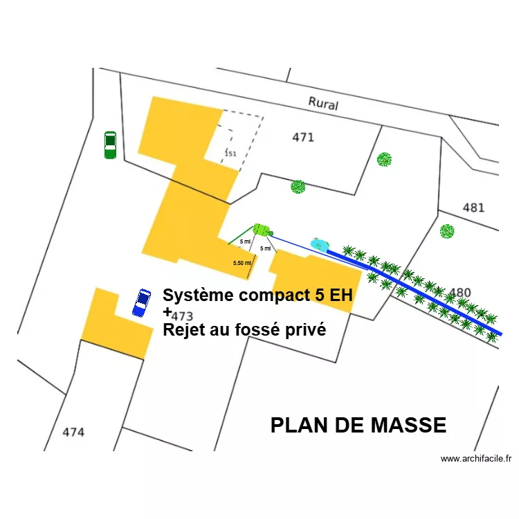 Chabernaud. Plan de 