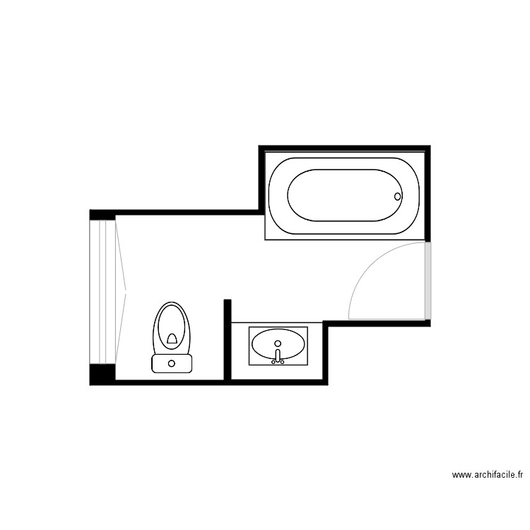 BOYOT PJT. Plan de 1 pièce et 5 m2