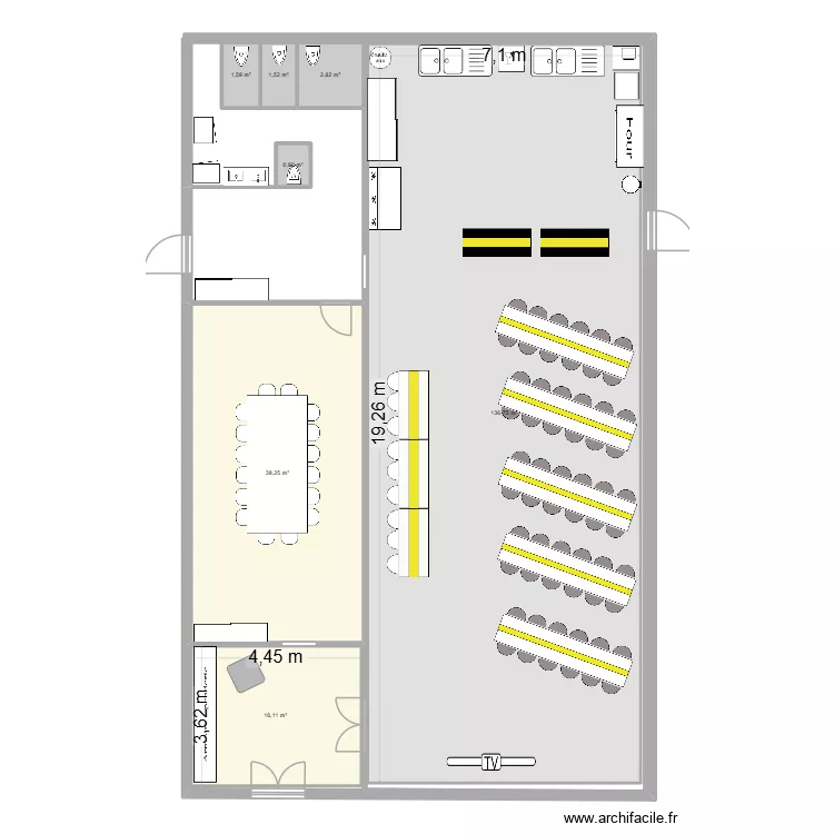 Salle de la Chapelle 3. Plan de 