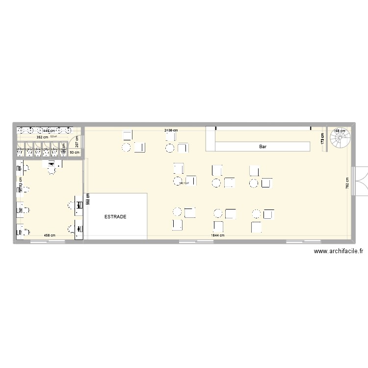 RDC Projet MOE. Plan de 0 pièce et 0 m2