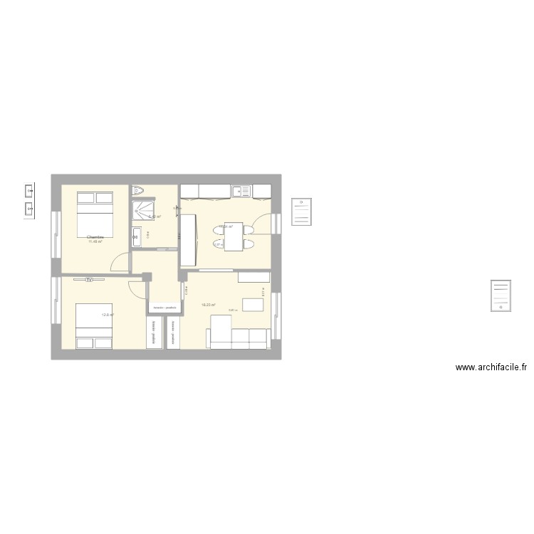 Les parc de Grigy étage 3. Plan de 5 pièces et 62 m2