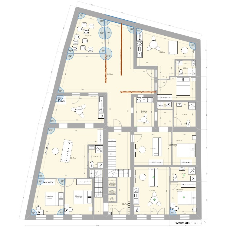 BERGERAC. Plan de 0 pièce et 0 m2