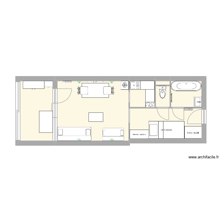 Appartement La Mongie. Plan de 0 pièce et 0 m2