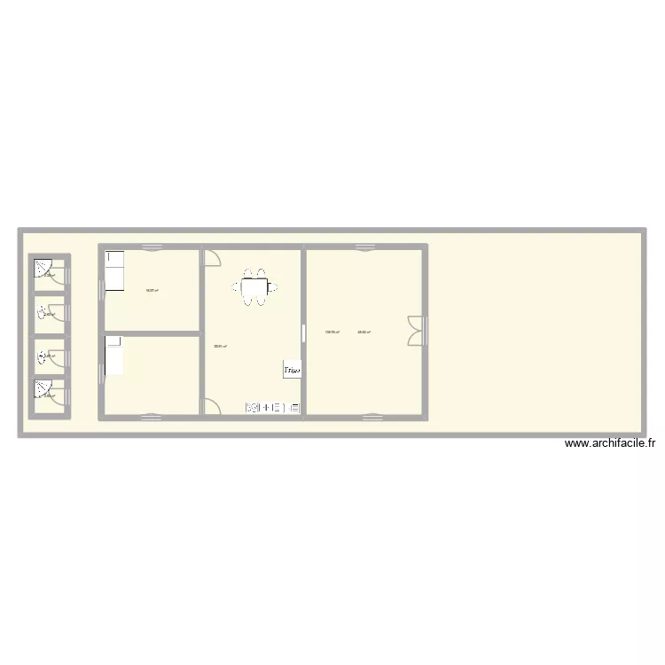 Ambatofotsy. Plan de 8  et 422 m²