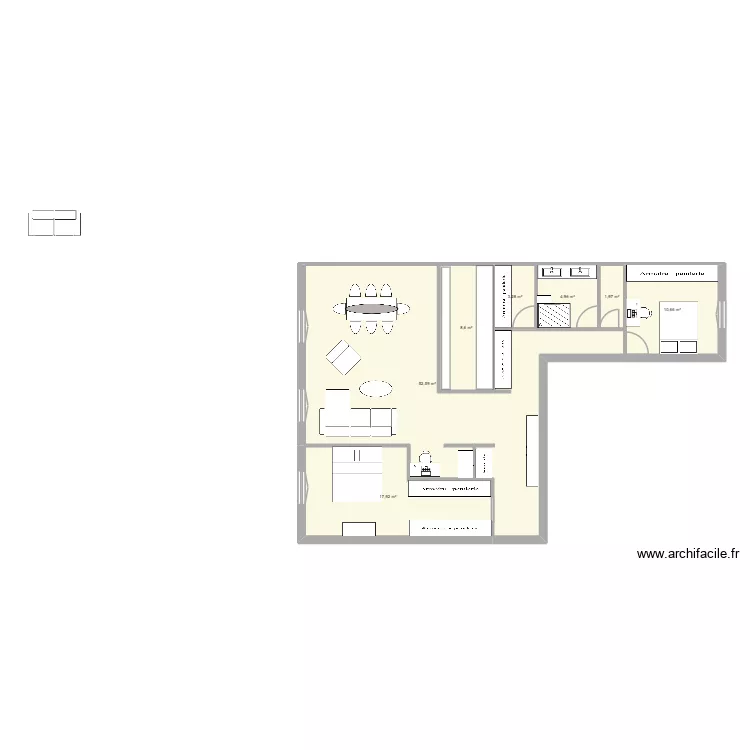 51 AV FOCH V2. Plan de 7  et 100 m²