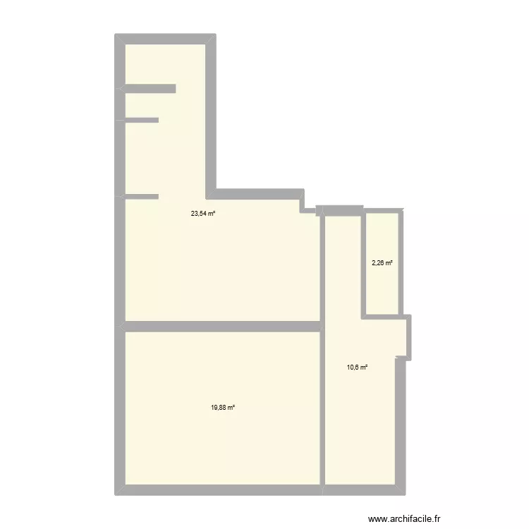 cernay. Plan de 4  et 56 m²