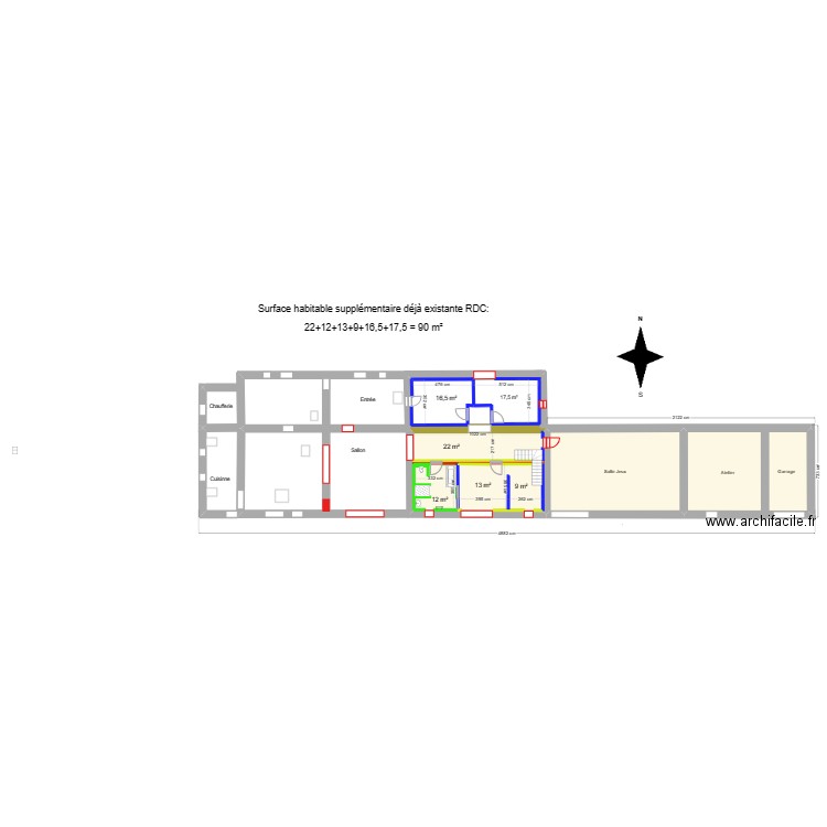 Calcul - Planchet RDC. Plan de 0 pièce et 0 m2