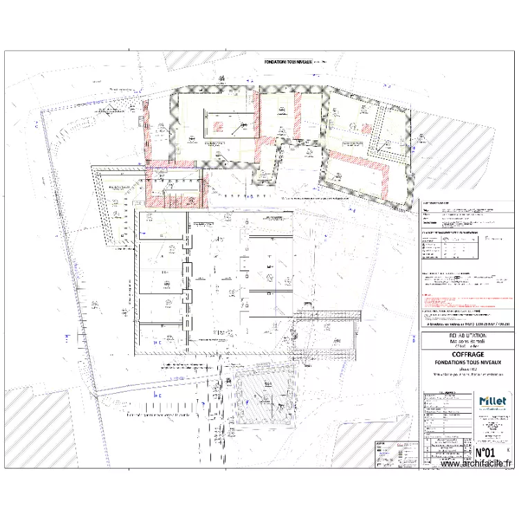 fondation tous niveaux. Plan de fondation tous niveaux. Plan de