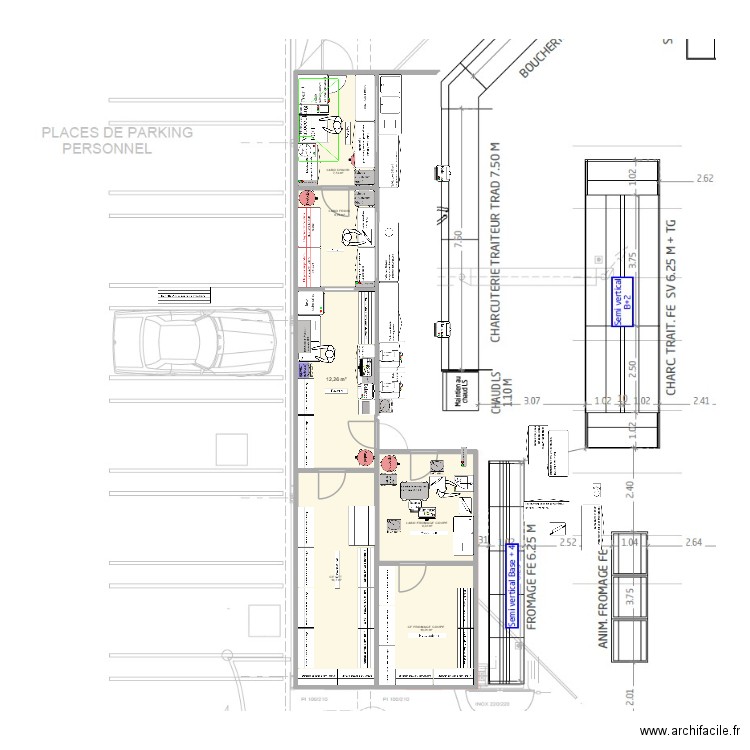 Labo Traiteur Clouange V2. Plan de 7 pièces et 79 m2
