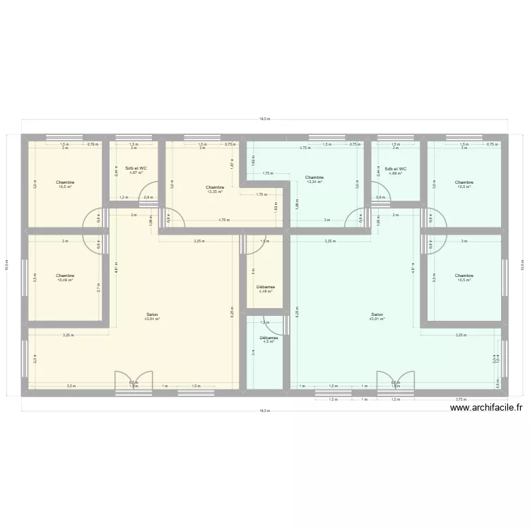 brazza house 1. Plan de 12  et 173 m²