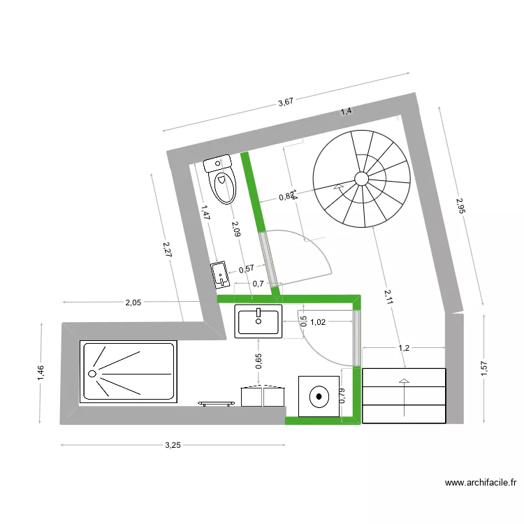 Sdb_rez_bourgeois. Plan de 