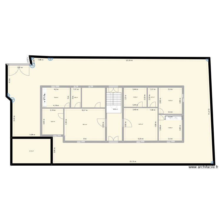 plan-architect-helmi-abid. Plan de 11 pièces et 579 m2