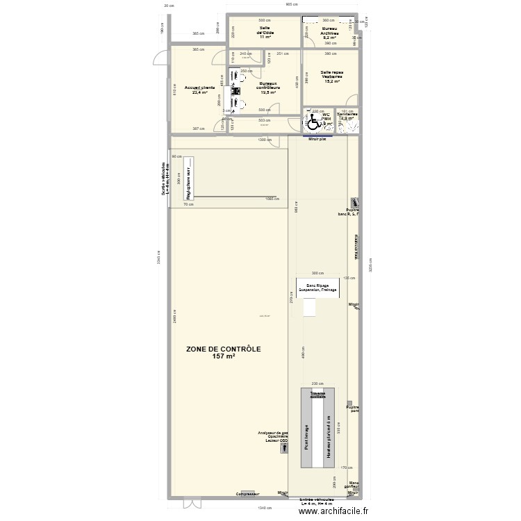 Projet CCT VL Messerdi TOURNEFEUILLE. Plan de 10 pièces et 417 m2