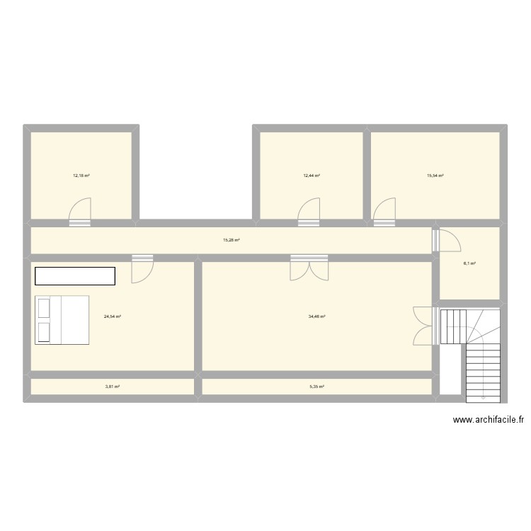 tt1. Plan de 9 pièces et 130 m2