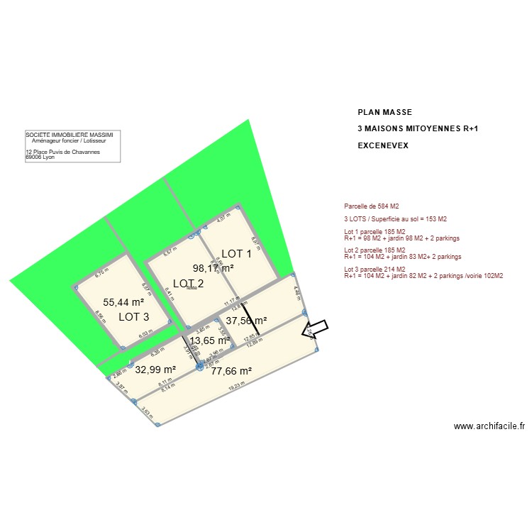 MI 2 + 1 du 14 avril BIS. Plan de 6 pièces et 333 m2