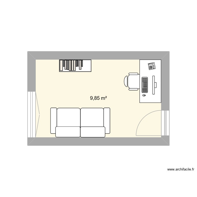 bureau. Plan de 0 pièce et 0 m2