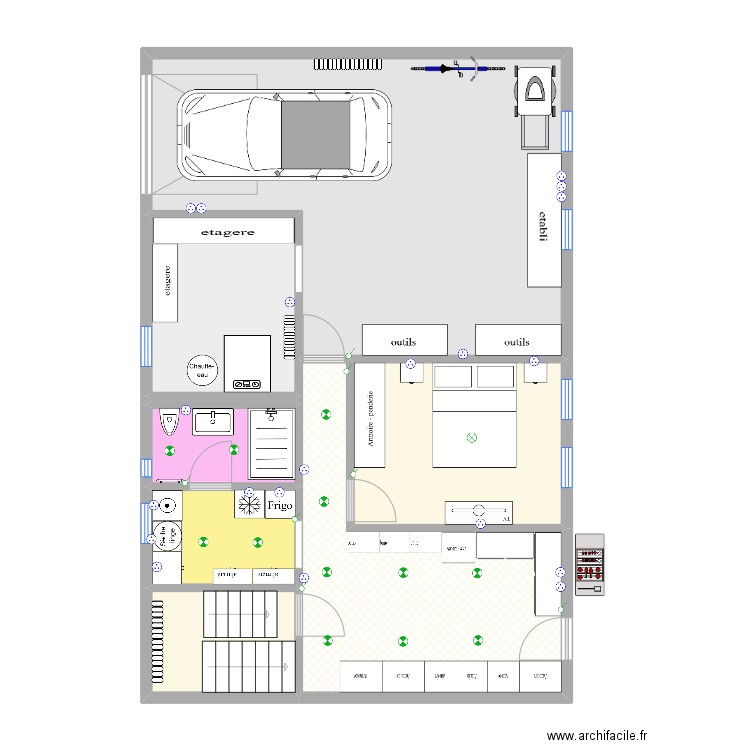 maison peltre rdc electricité. Plan de 8 pièces et 89 m2