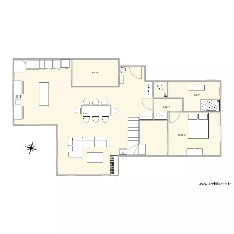 etude n4. Plan de 6  et 97 m²