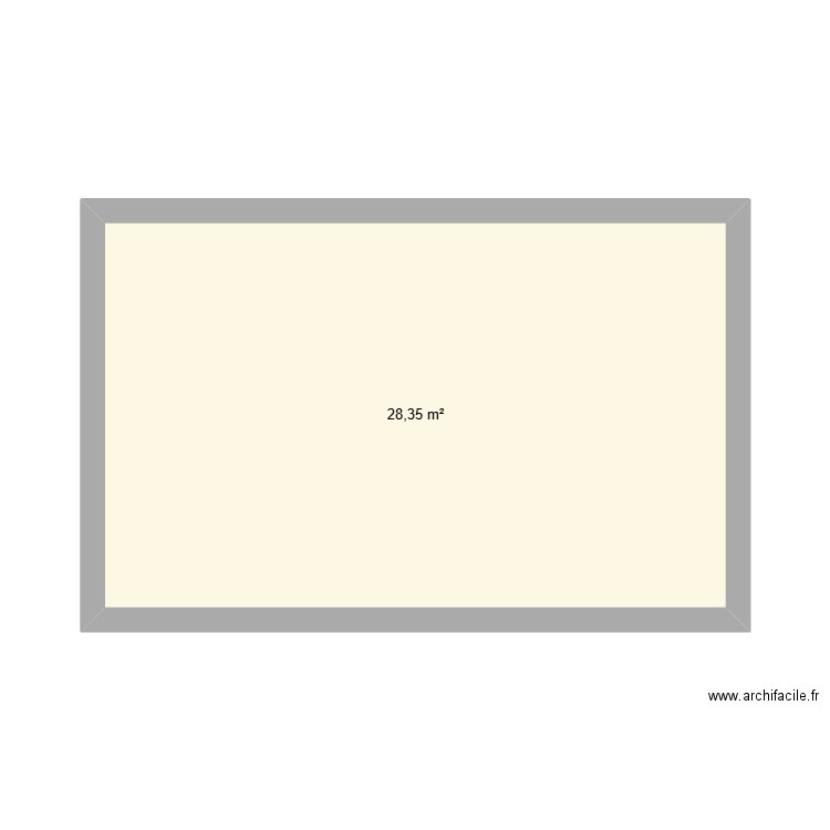 jsp. Plan de 1 pièce et 28 m2