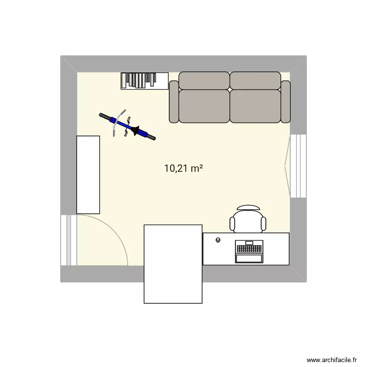 Piece mymy. Plan de 1 et 10 m² Piece mymy. Plan de 1 et 10 m²