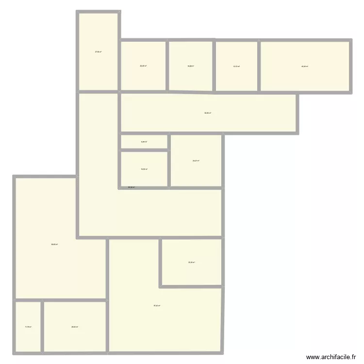 spa. Plan de 15  et 565 m²