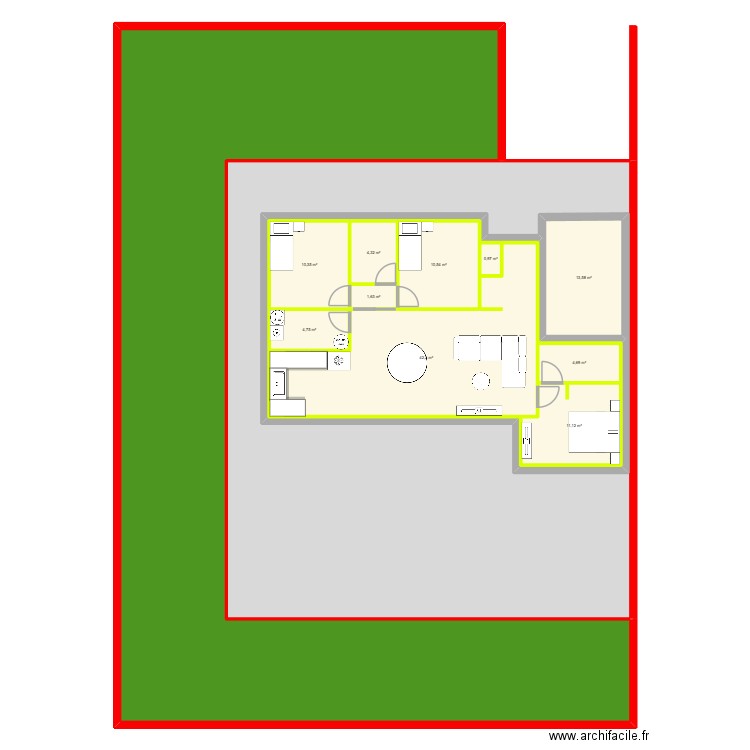 LOT 9 ecs. Plan de 13 pièces et 709 m2