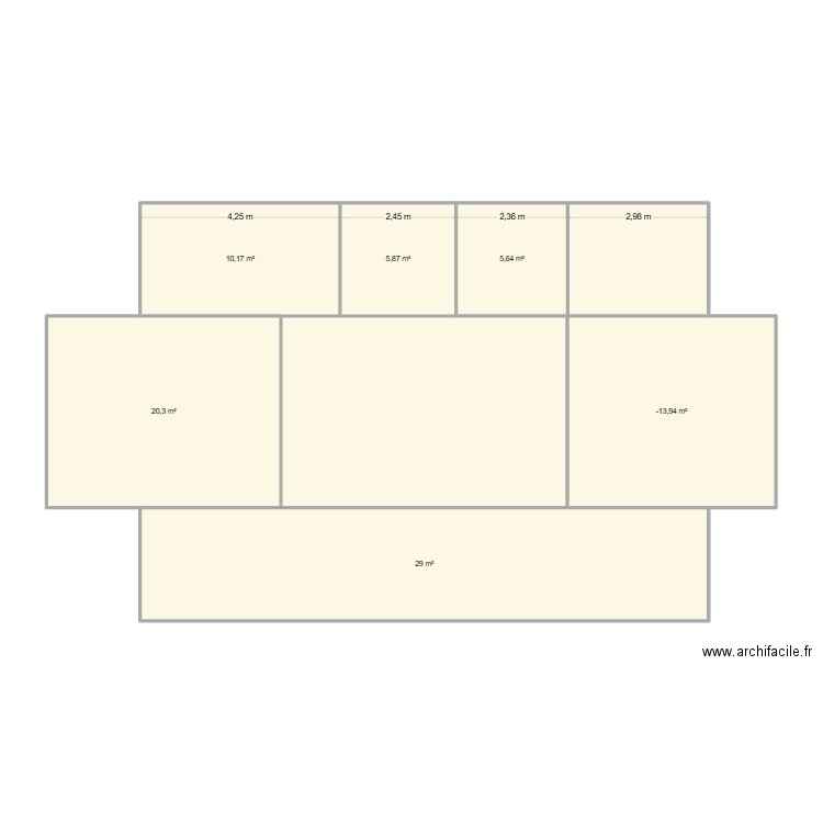 maison 1. Plan de 6 pièces et 89 m2