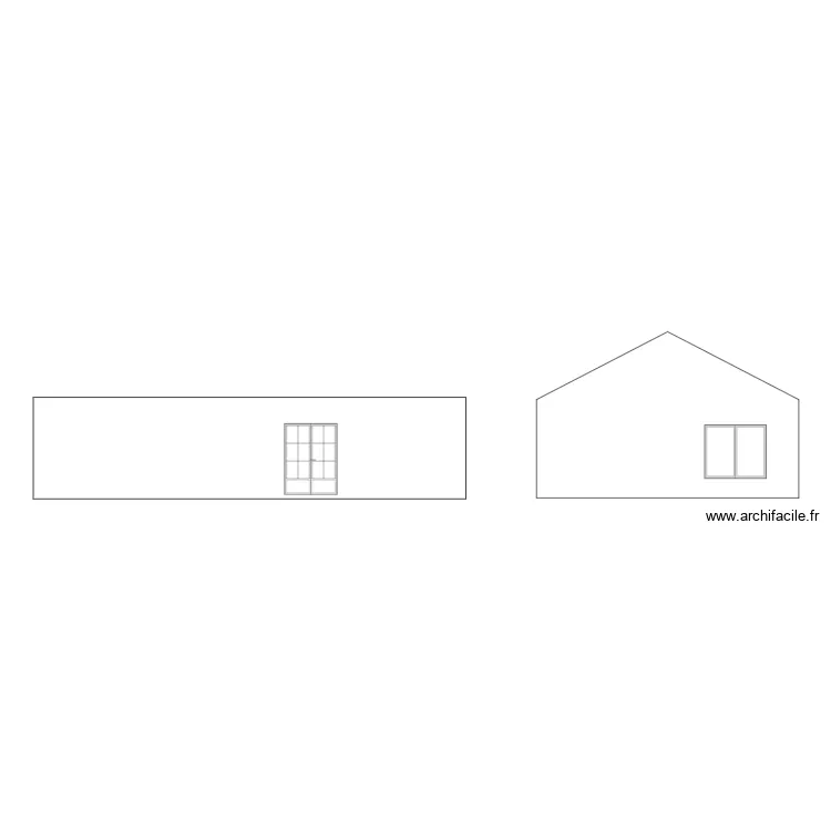 facades chalet. Plan de facades chalet. Plan de