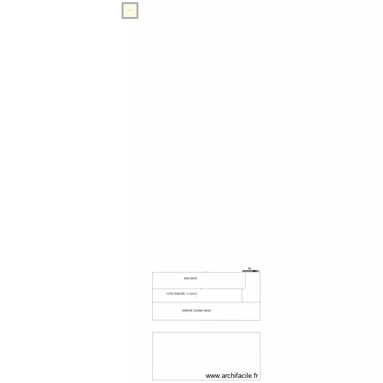 COUPE MARBRE 360/160. Plan de 1 Pièce et 23 m²