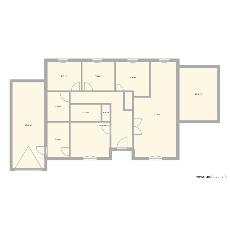 ladoix1. Plan de 11 pièces et 129 m2