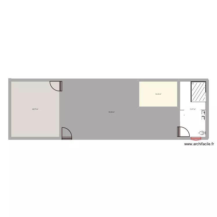 maison. Plan de 4  et 111 m²