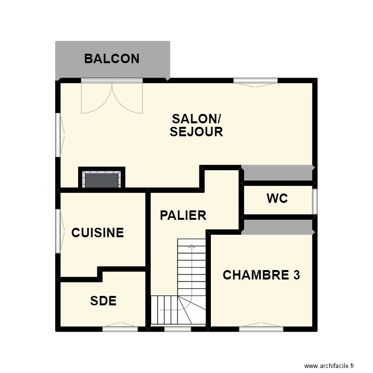 ROULEAU 1ER. Plan de 9 pièces et 32 m2