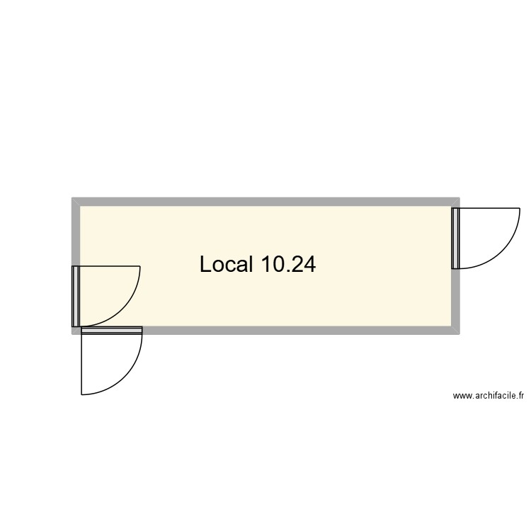 Local 10.24 SMB. Plan de 1 pièce et 8 m2
