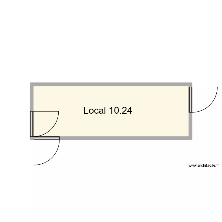 Local 10.24 SMB. Plan de 1 pièce et 8 m²