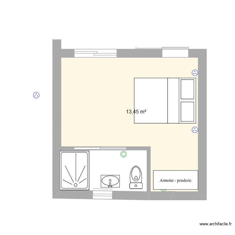 extension. Plan de 0 pièce et 0 m2