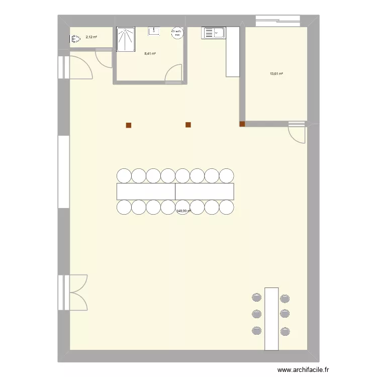 pla grange. Plan de 4  et 173 m²